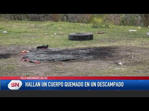 Hallan un cuerpo quemado en un descampado. Villa Gobernador Gálvez.