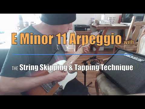 E Minor 9 11 Arpeggio Guitar Lick With The String Skipping and Tapping Technique - Jean Marc Belkadi