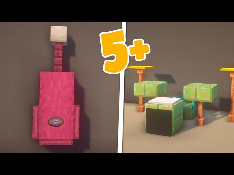 n-Octan • Buildinghacks - 5 Simple Musical Instruments Tutorial in Minecraft