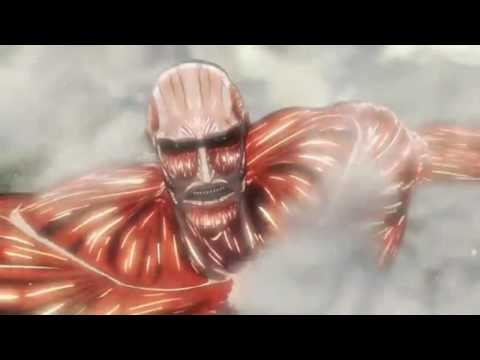 Attack On Titan Season 2 Ep 7 Scene Scouts Vs Colossal Titan