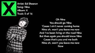 Nina - Ed Sheeran Lyrics