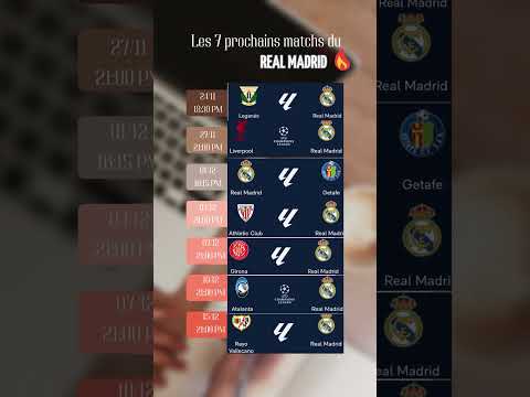 Les matchs à venir du Real Madrid : à vos agendas ! 🗓️  #football  #realmadrid