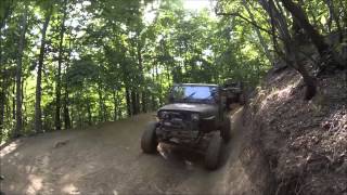 preview picture of video 'Trail Ride - Jeep Wranglers Sh#t Shack to Twister Wellsville Ohio Yellow Creek Memorial Day 2013'