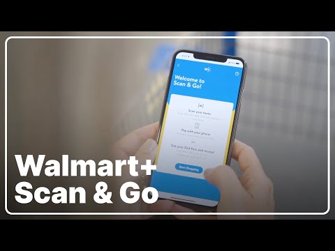Part of a video titled An Introduction to Walmart+ Scan & Go - YouTube