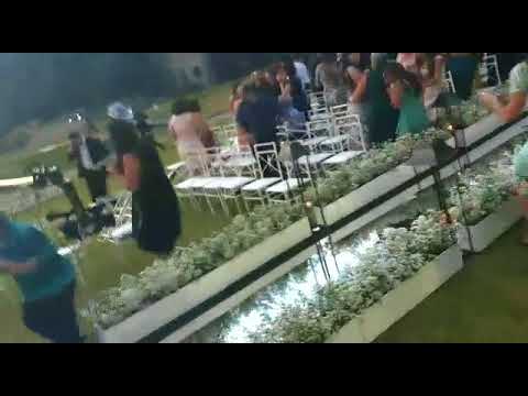 Helicóptero caiu em casamento com a Noiva