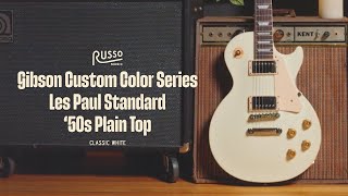 Video thumbnail for Gibson Les Paul Standard ‘50s Plain Top | Marshall Studio Series JTM ST20C 20-Watt Combo Amp by Russo Music