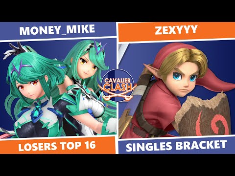 Cavalier Clash 4: Losers Top 16 - Money_Mike (Pyra/Mythra) Vs Zexyyy (Young Link) SSBU Singles