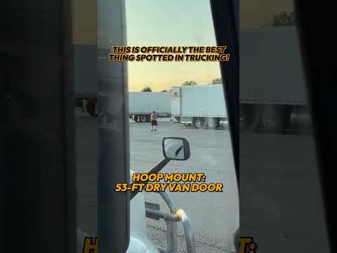 Trucker Mounts Basketball Hoop to Trailer Door: Best Reset Ever! 🏀🚛