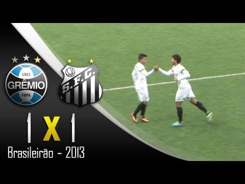 O gol do Peixe contra o Gremio - Gremio 1 X 1 Santos - Brasileirão 2013