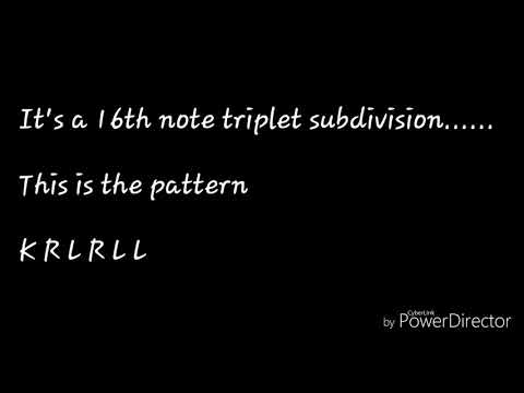 Dah-veed Drum lesson - 16th note triplet lick