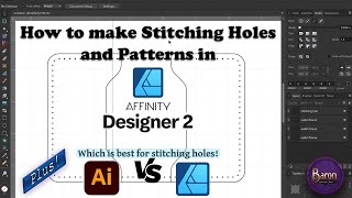 How to make stitching holes and patterns in Affinity Designer 2! Leathercraft