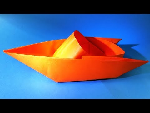 How to make a paper boat that floats. Origami boat