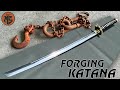 Forging a Beautiful KATANA out of Rusted IRON CHAIN