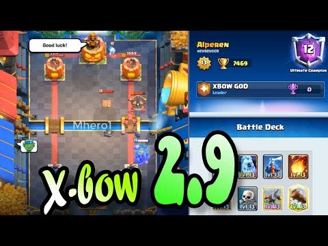 🔥2.9 Xbow Cycle 7400+ 👈How to BEAT EVERY Meta DECKs- Clash Royale