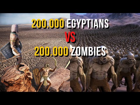 200.000 Egyptian Spearman vs 200.000 Zombies - Ultimate Epic Battle Simulator 2 | UEBS 2
