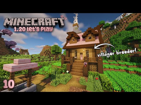 Building a Farmhouse for Villagers 🌱 | 1.20 Minecraft Let's Play | Ep 10