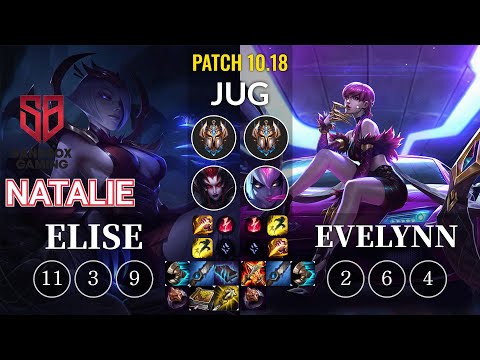 SB Natalie Elise vs Evelynn Jungle - KR Patch 10.18