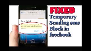 How to fix Temporary sending messages block in facebook
