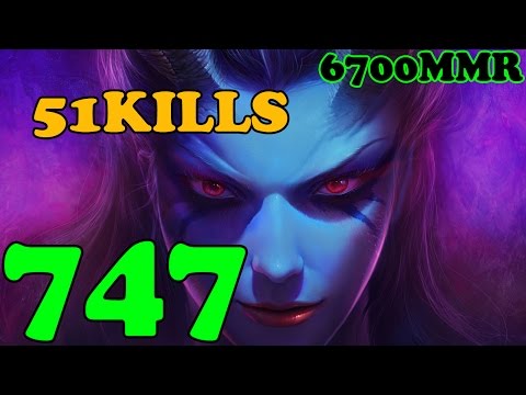 Dota 2 - 747 6700 MMR Plays Queen of Pain vol 4# - Ranked Match Gameplay