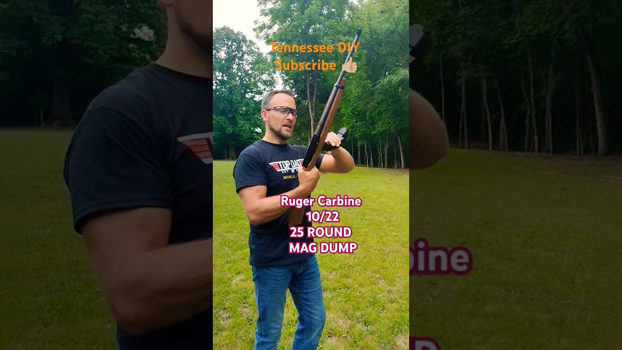 Rapid Mag Dump 10\22 LR Ruger Carbine Rifle 25 Round Magazine Fast Finger Pull #22longrifle #shorts