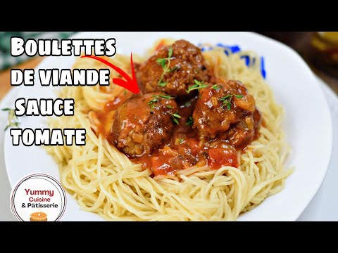 Boulettes de viande hachée à la sauce tomate/ recette facile