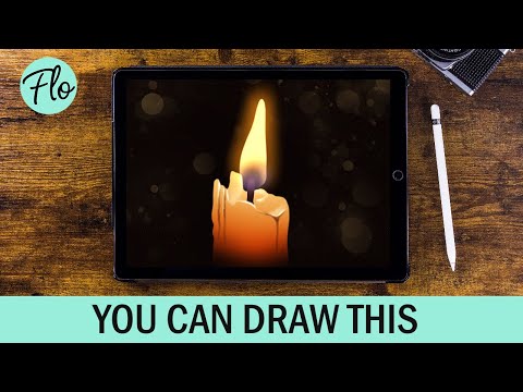 You Can Draw This CANDLE in PROCREATE | Procreate easy drawing tutorial