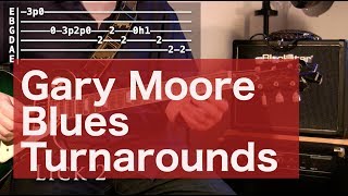 Gary Moore turnarounds from Walking By Myself - Blues Guitar Lesson