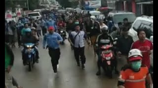 Video Warga Berhamburan Berlarian Dengar Peringatan Dini Tsunami Berbunyi