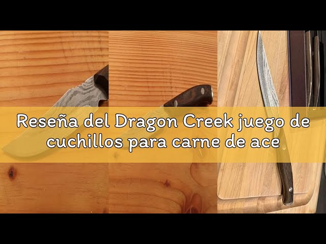 Vídeo relacionado con e!Orion Juego de 12 Cuchillos de mesa con mango de madera natural, Cuchillo de Carne Acero Inoxidable - Hoja de Sierra