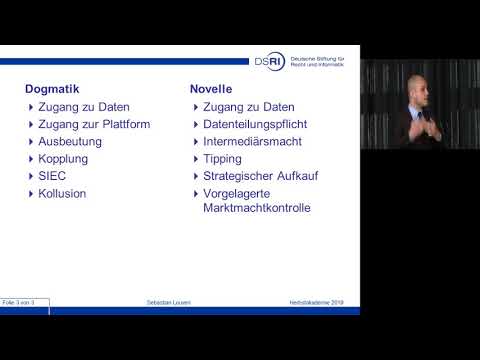 Kartellrecht der Informationsgesellschaft - Sebastian Louven auf der 20. DSRI-Herbstakademie