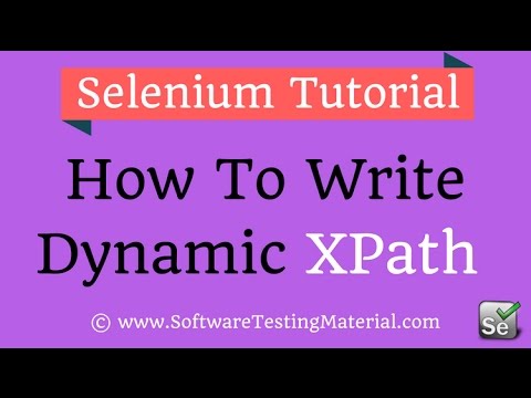 XPath in Selenium WebDriver Tutorial: How to Find Dynamic XPath?