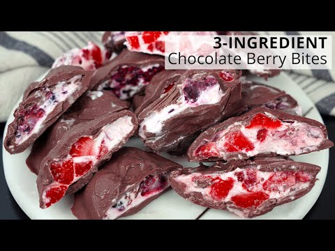 Berries + Yogurt + Chocolate 🍓 Only 3 Ingredients and a Delicious Dessert is Guaranteed! 😍