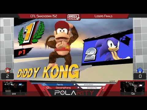 CFL Smackdown 152 WiiU - Dyr (Diddy Kong) vs DiZ (Sonic) - Losers Finals