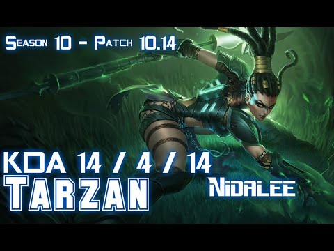 Tarzan NIDALEE vs EKKO Jungle - Patch 10.14 KR Ranked