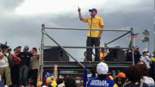 preview picture of video 'Henrique Capriles Radonski.- Futuro Presidente de Venezuela, Discurso desde Quibor'