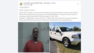 Crockett County inmate escapes jail for the second time