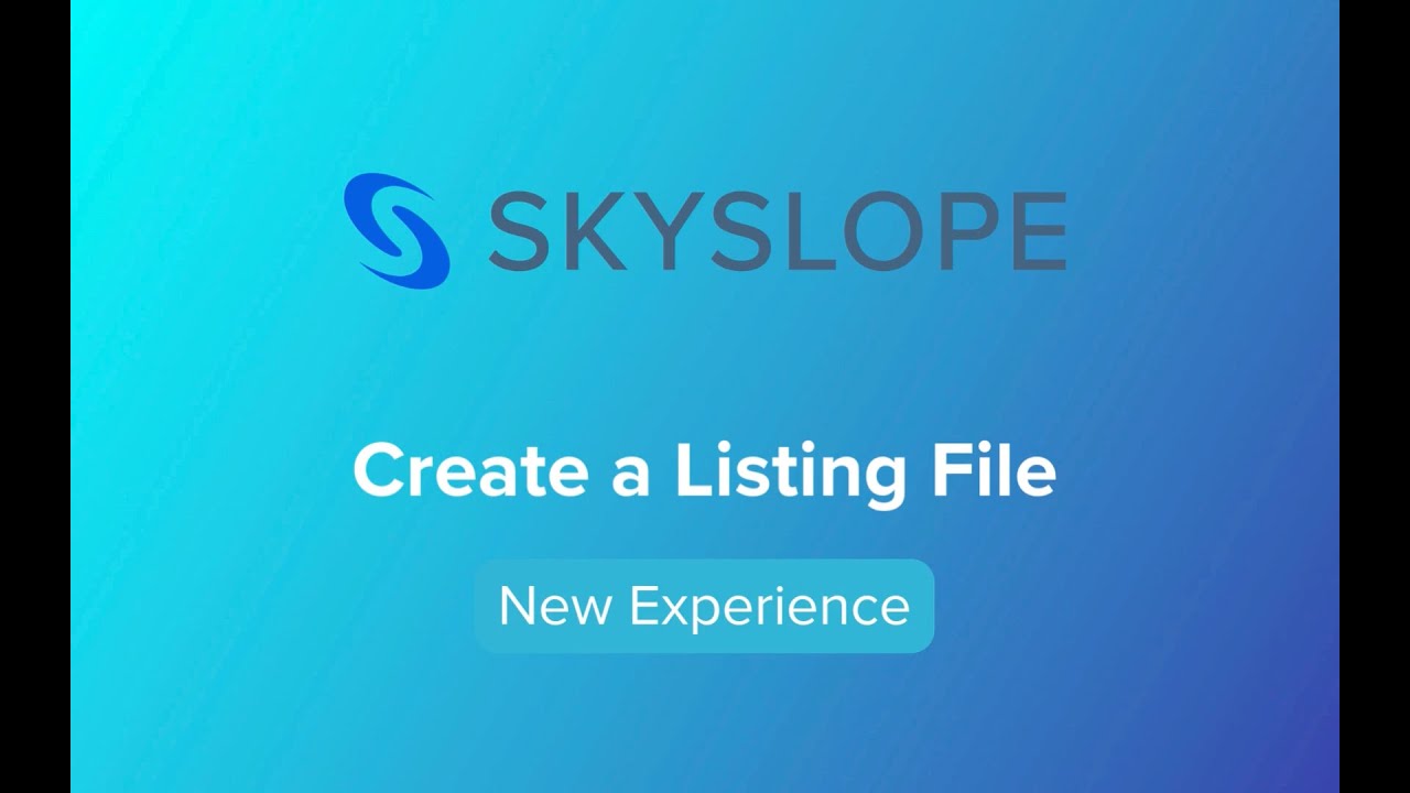 NEW Create Listing Workflow