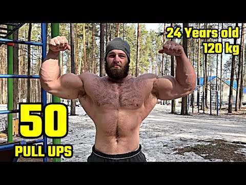 50 Pull Ups in One Set – Andrey Smaev (120KG)