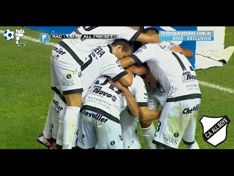 Gol de Bustamante. Racing 1 - All Boys 1. Fecha 5. Torneo Final 2014. Fútbol Para Todos