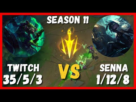 Twitch ADC vs Senna - EUNE Master Patch 11.4 😱 || TWITCH ADC S11 GAMEPLAY 😂