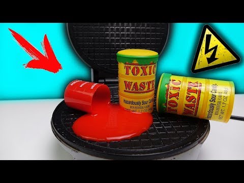 EXPERIMENT!!! Waffle Iron vs most sour candy on Youtube!!! Video
