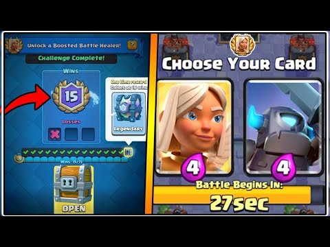 15 WINS BATTLE HEALER CHALLENGE | CLASH ROYALE BATTLE HEALER DRAFT CHALLENGE | NEW CARD!