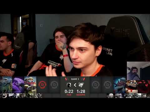 Gorgc reaction on VP GPK flaming XG Paparazi in game chat of a public game dota 2