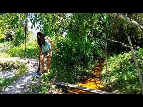 Guyanese Arawak Girl Making Straw
