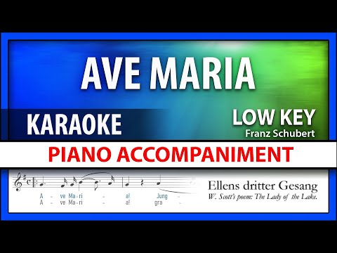 Ave Maria Schubert Karaoke Low Voice