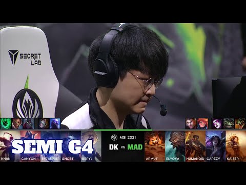 DK vs MAD - Game 4 | Semi Finals LoL MSI 2021 Knockout Stage | DAMWON Kia vs Mad Lions G4