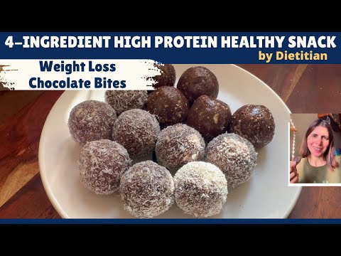 4 Ingredient Healthy High Protein Snack Recipe | Peanut Choco Ladoo | Weight Loss Bites