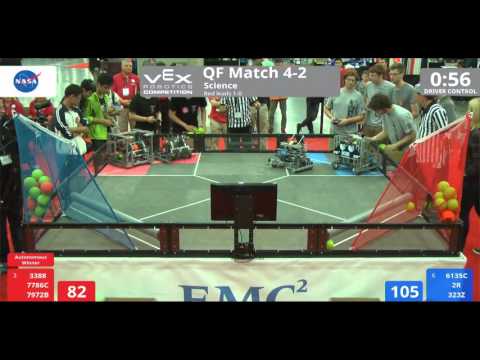 VEX Worlds 2016 - VRC HS Science - QF 4-2 (3388 7786C 7972B) 277 vs 251 (6135C 2R 323Z)