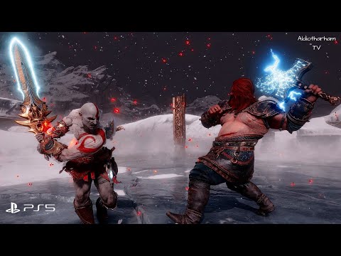 Thor Meets The Blade Of Olympus 1st Battle Fight - God Of War Ragnarok