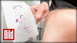 Einhorn-Klopapier riecht nach Zuckerwatte - Der Test